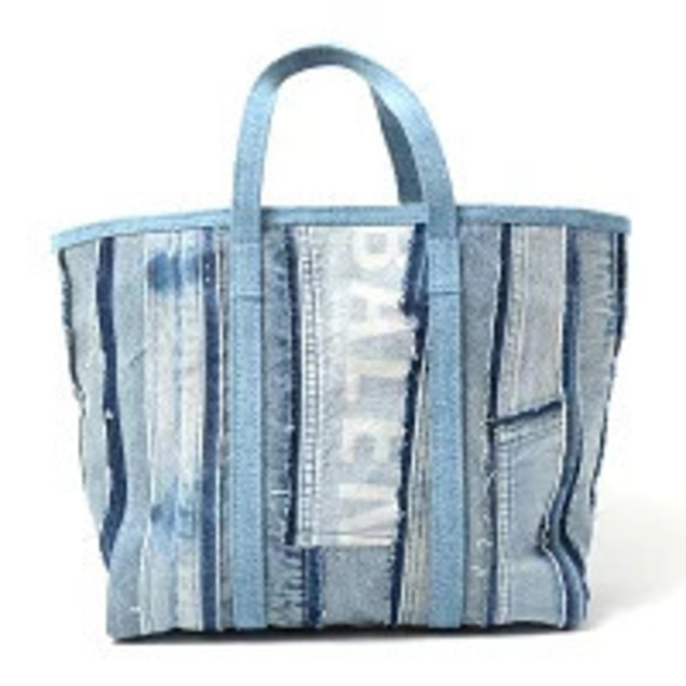 Balenciaga bag tote shoulder Barbes denim blue - Picture 2 of 10